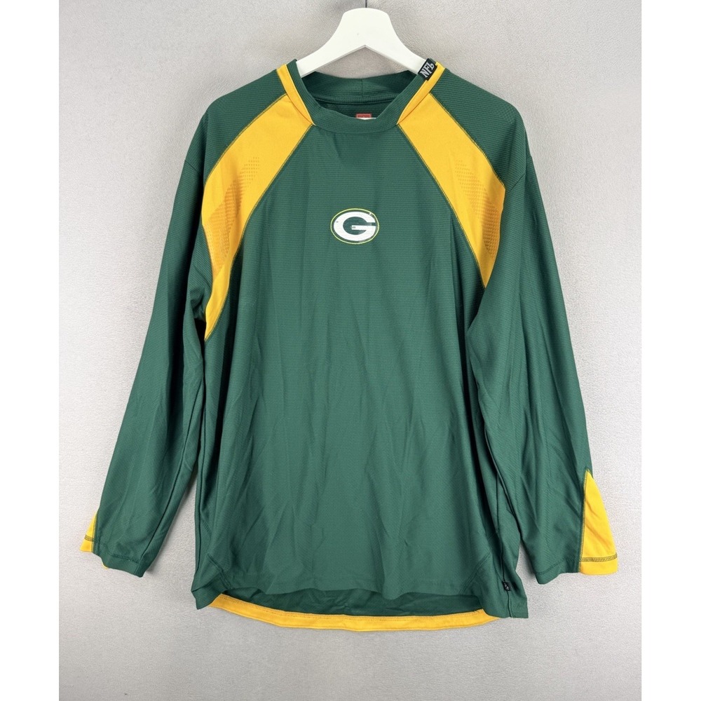 Vintage Green Bay‎ Packers Men's Sz L NFL Pullover Breathable Mesh L/L Shirt